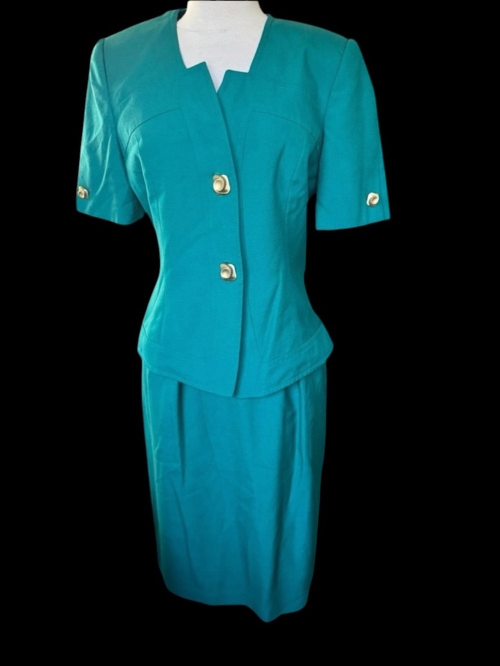 NWOT 1980s Kasper‎ for A.S.L. Blazer Skirt Set